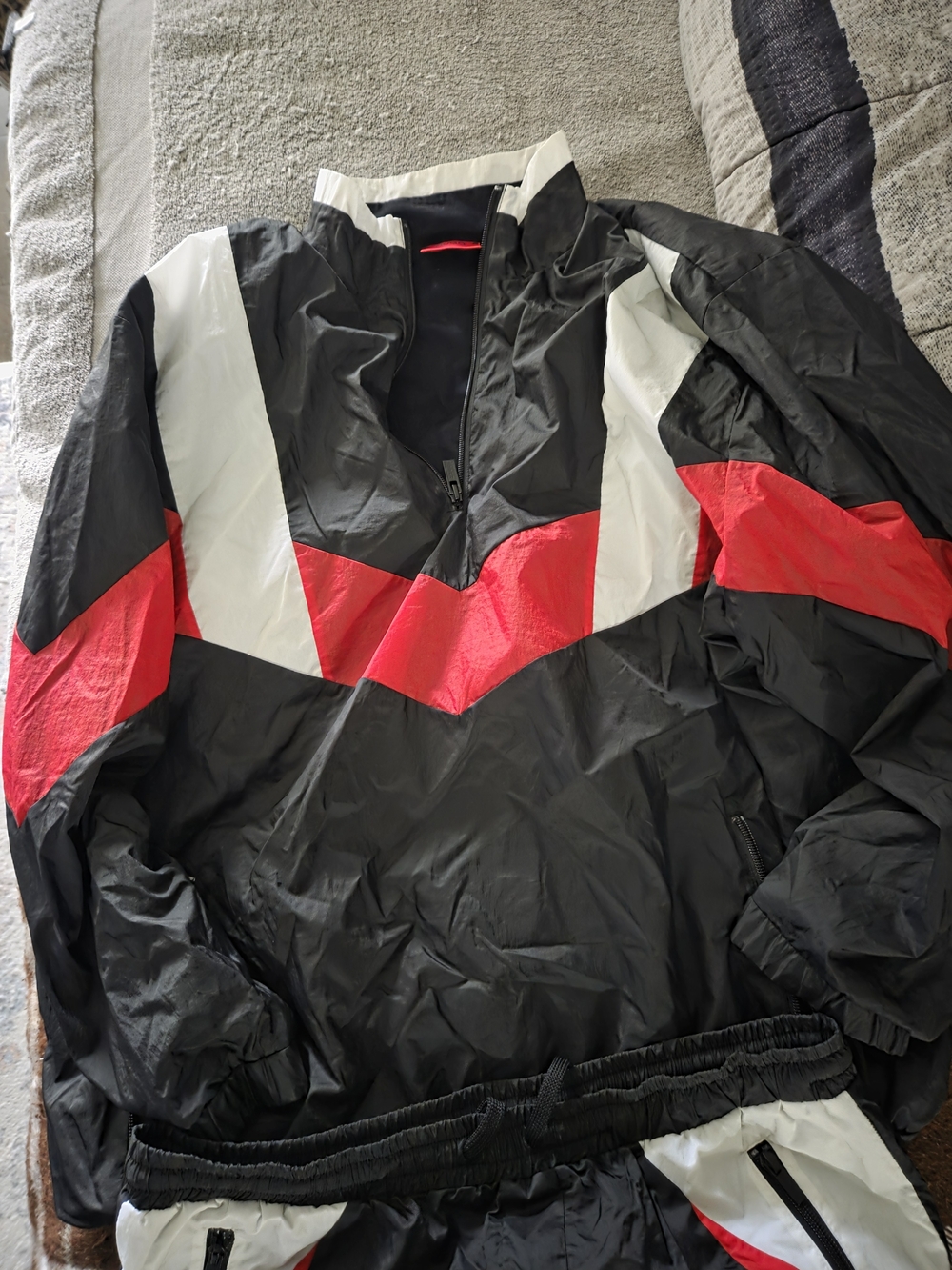 HUGO Black Jacket with Red Logo Tag